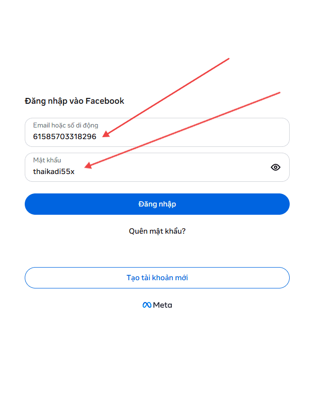 Nhập UID/email và mật khẩu