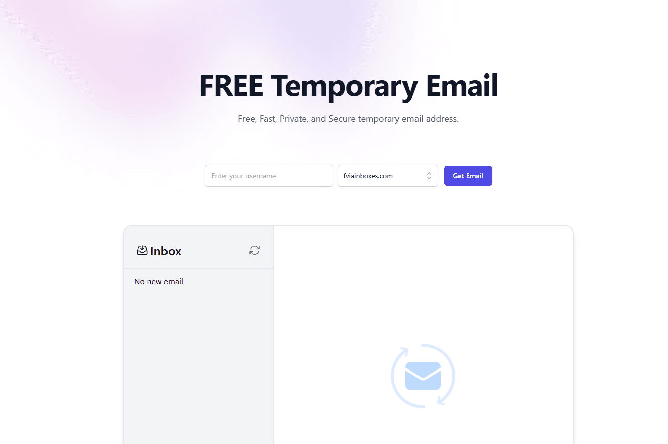 Truy cập FViaInboxes để tạo email phụ